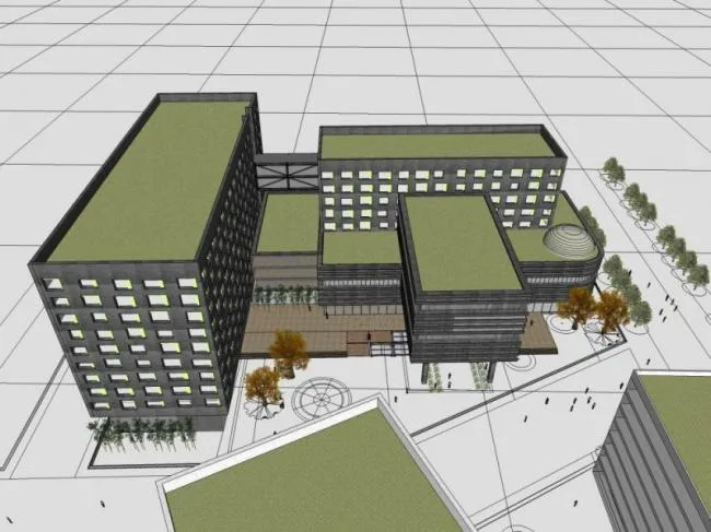 Sketchup Hotel Model | Multi story Hotel, Modern Style