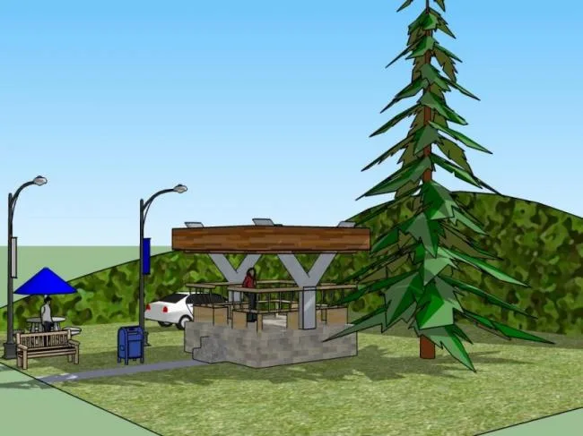 Sketchup Landscape Model | Garden Landscape, Pavilion Landscape, Modern Style