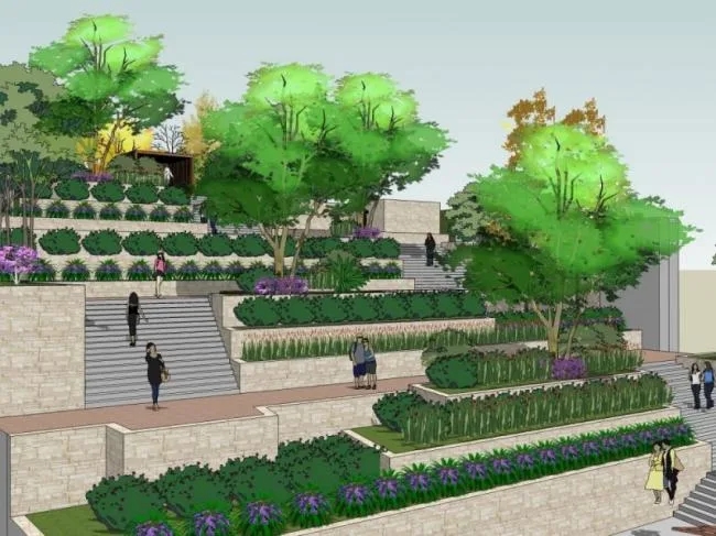 Sketchup Landscape Model | Landscape Corridor, Modern Style
