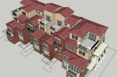 Modern Stacked Villa Design in SketchUp-BIM WORLD