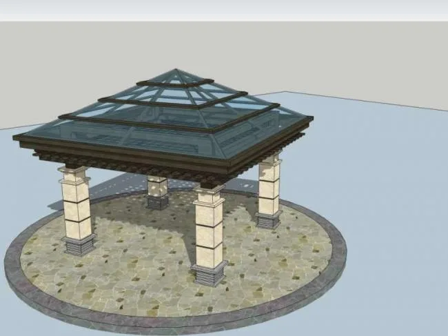 Sketchup Sketch Model | Pavilion, Classical Style, Sketch
