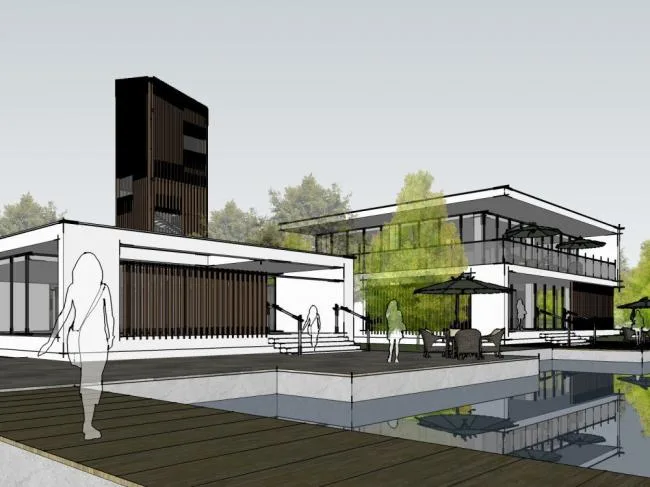 Modern Cultural Visitor Center with Commercial and Entertainment Facilities | SketchUp Model