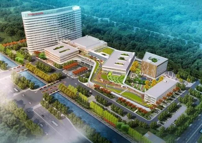 Modern Multi-Story Hybrid Hospital Model in SketchUp: High-Rise Medical Building Design
