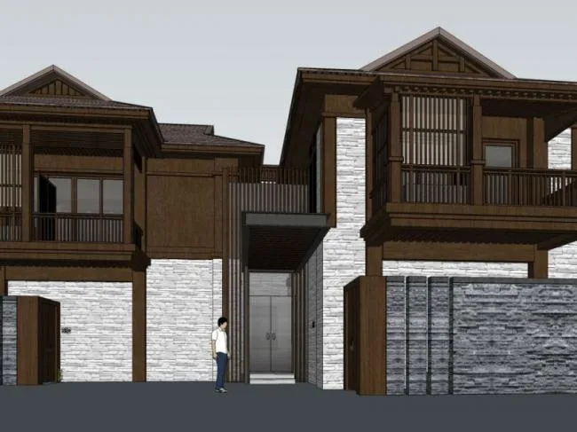 Sketchup Hotel Model | Hotel, Chinese Style