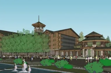 Classical Multi-Story Resort Hotel SketchUp Model-BIM WORLD