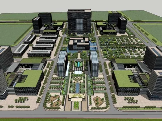 Sketchup Office Model | High rise Office Area, Modern Style