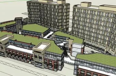 SketchUp Complex Model: Multi-Story Office, Residential, and Commercial Building in Classical Style-BIM WORLD