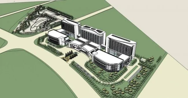 Sketchup Hospital Model | Hospital, Small High Rise, Medical Building, Modern Style