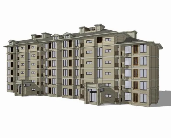 Sketchup Residential Model | French style Multi story Residence, Classical Style, Residential Architecture