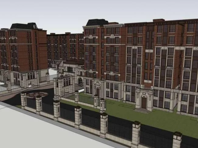 Sketchup Business Model | Multi story Apartment Residential, Commercial, Classical Style