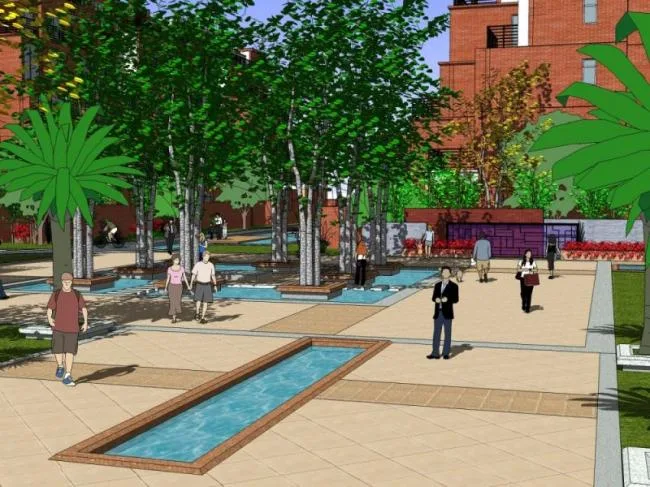 Sketchup Landscape Model | Community Landscape, Residential Landscape, European Style, Classical Style