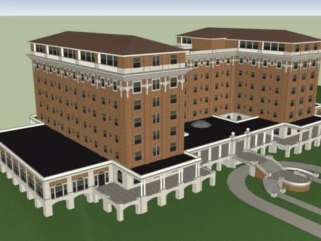 Sketchup Hotel Model | Cape May Hotel, New Jersey, Multi story hotel, classical style