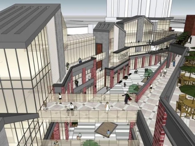 Sketchup Complex Model | Multi story Commercial Complex, Modern Style