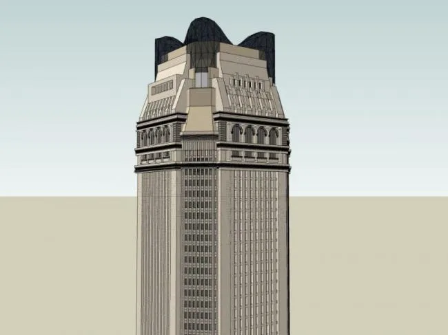 Sketchup Office Model | High rise Office Building, Classical Style