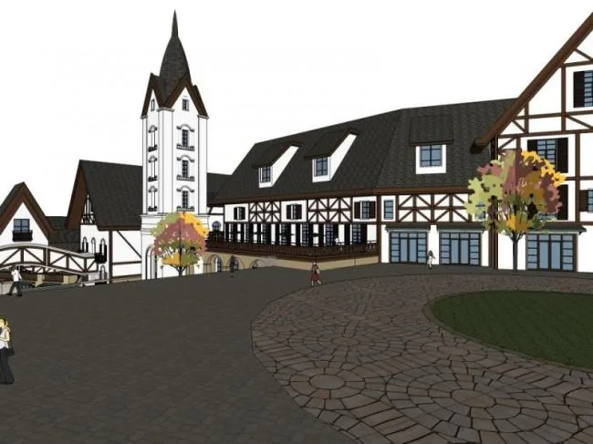 Sketchup Business Model | Multi story Commercial Street, Classical Style