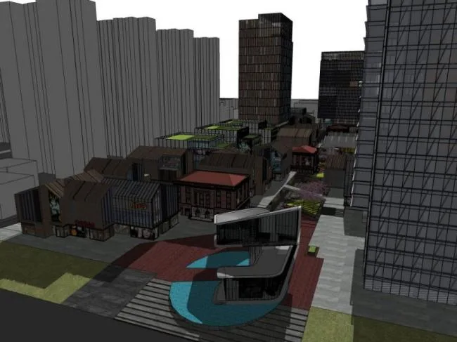 SketchUp Complex Model: Multi-Story Classical Commercial Office Building