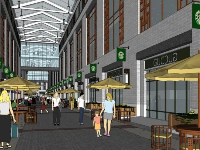 Sketchup Business Model | Multi story Commercial Street, Modern Chinese Style