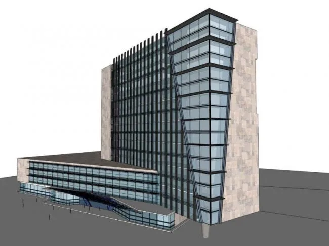 Sketchup Office Model | Multi story Office Building, Modern Style