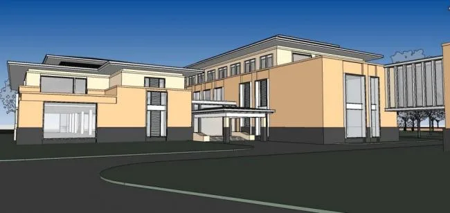 Sketchup Business Model | Multi story Commercial Club, Grassland Style