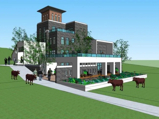 Sketchup Villa Model | Stacked Villa, Modern Style