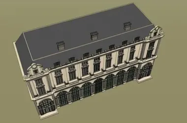 SketchUp Residential Model: Multi-Story Classical French-Style Home-BIM WORLD
