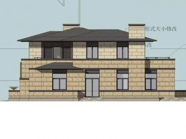 Sketchup Villa Model | Single Family Villa, Classical Style