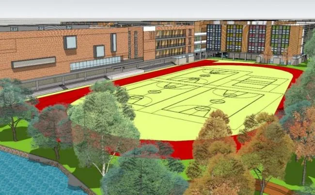 Sketchup School Model | Multi story Elementary School, Campus Educational Architecture, Modern Style