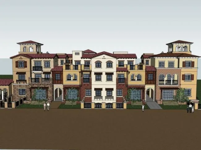 Sketchup Villa Model | Villa Cluster, Stacked, Modern Style