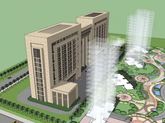 Sketchup Office Model | Multi story Office Building, Classical Style