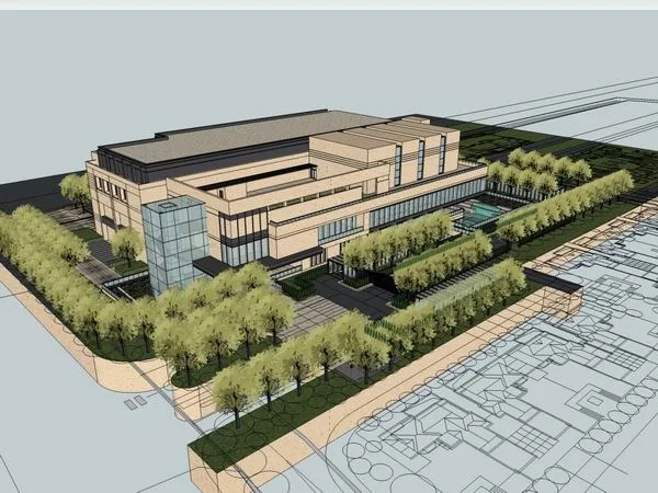 Sketchup Office Model | Multi story Office Building, Public Building, Modern Style