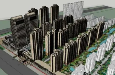 SketchUp Model: Classical High-Rise Residential with Ground Floor Commercial Space-BIM WORLD