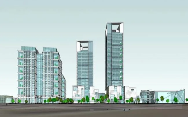 Sketchup Office Model | Super high-rise office building, modern style