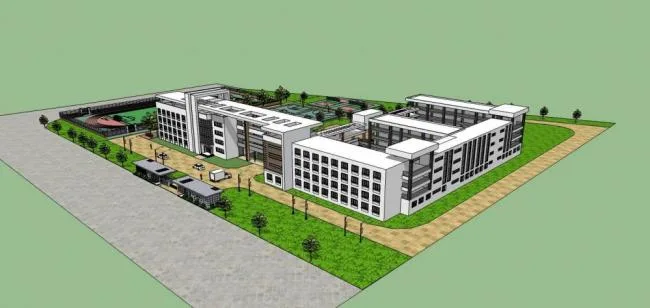 Sketchup School Model | Multi story School, Modern Style, Teaching Buildings, Educational Buildings, Cultural, Educational, and Health