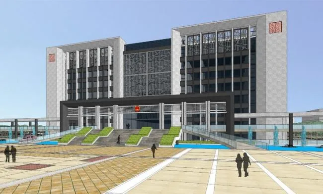 Sketchup Office Model | Planning Scheme for Shaoxing Administrative Center, Government Building, Multi story Office Building, Modern Style