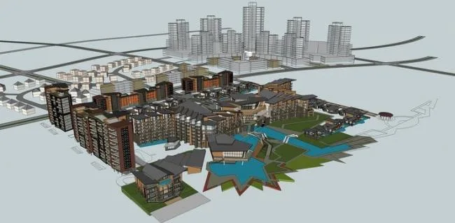 Sketchup Residential Model | Small and High rise Residential Communities, Residential Buildings, Modern Style