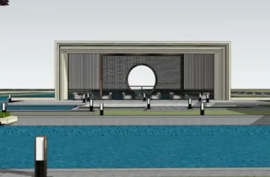 SketchUp Business Model: Multi-Story Clubhouse and Commercial Building in Chinese Style-BIM WORLD