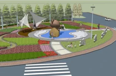 Modern Sculpture Landscape Design in SketchUp-BIM WORLD