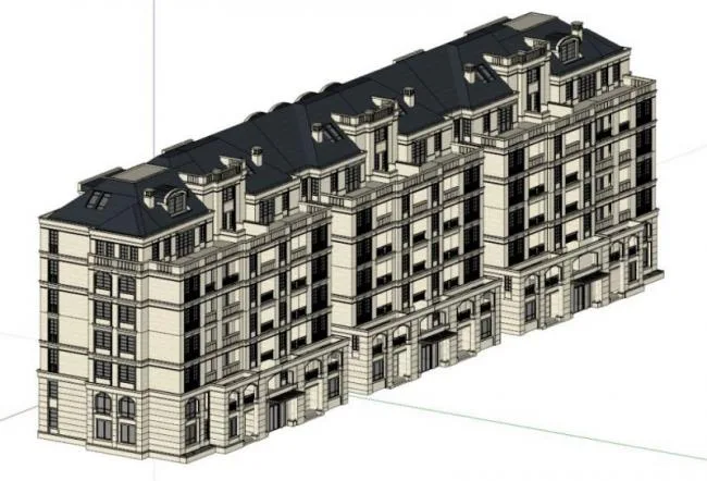Sketchup Residential Model | Multi story Residence, Classical Style