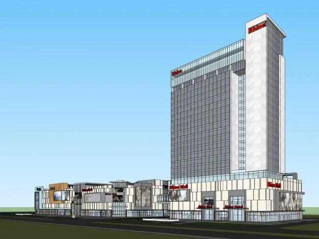 Sketchup Complex Model | Commercial Complex, Multi story High rise Mixed Use, Modern Style