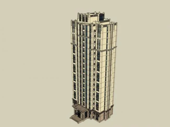 Sketchup Residential Model | High rise Residential Buildings, Residential Buildings, Classical Style