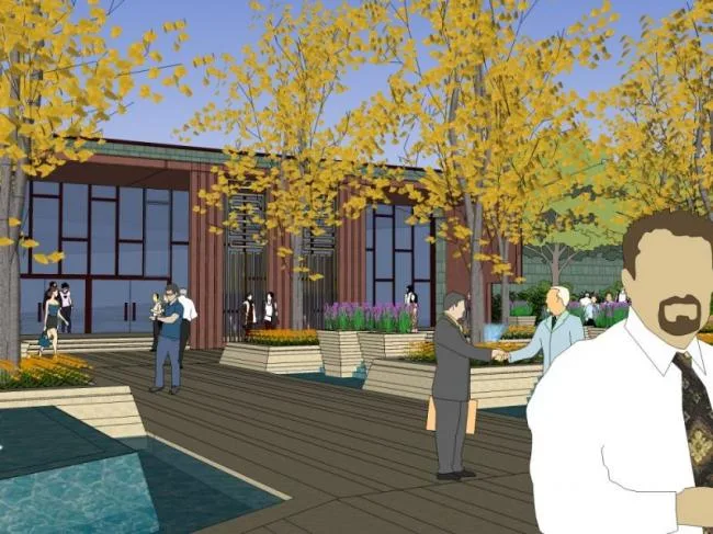 Sketchup Landscape Model | Commercial Landscape, Modern Style
