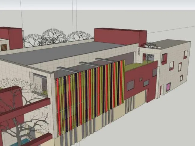 Sketchup School Model | Multi story Tianfu Family North Kindergarten School, Educational Architecture, Modern Style