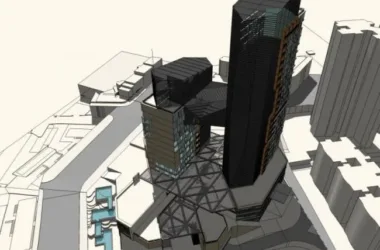 SketchUp Model of a Modern Super High-Rise Commercial Complex Featuring Hotel and Office Spaces-BIM WORLD