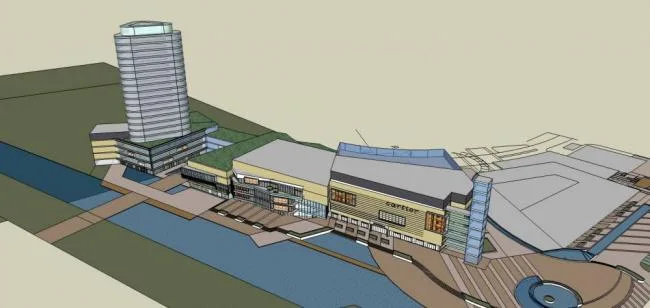Sketchup Business Model | Multi story shopping mall, commercial building, modern style
