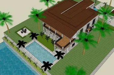 French-Style Single Family Villa Model in SketchUp-BIM WORLD