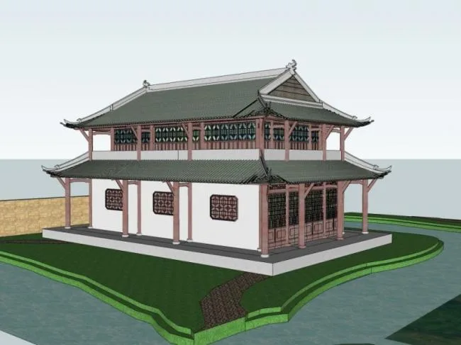 Sketchup Ancient Architecture Model | Multi story Drum Tower, Antique, Chinese Style, Ancient Architecture