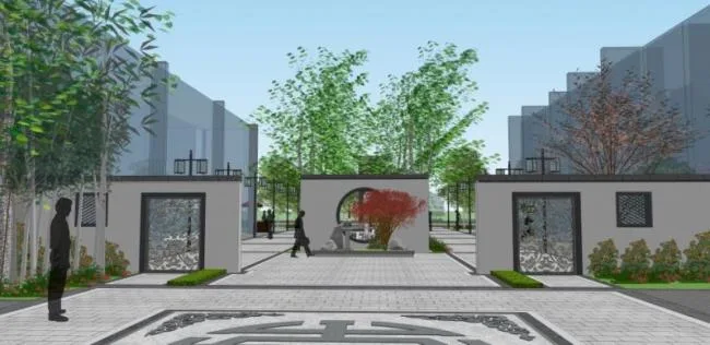 Sketchup Landscape Model | Courtyard Landscape, New Chinese Style