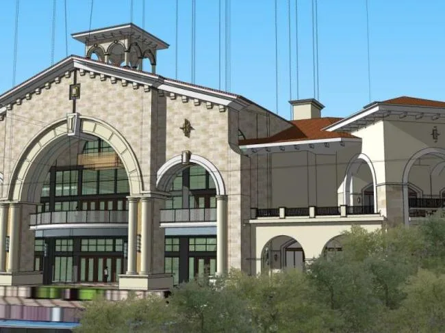 Sketchup Business Model | Multi story Commercial Club, Classical Style