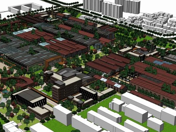 Sketchu Industrial Factory | Multi story Factory Renovation Plan, Industrial Factory Area, Public Buildings, Modern Style