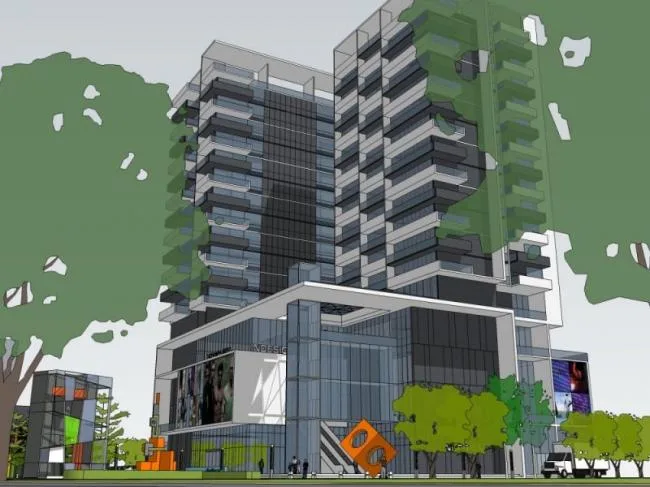 Sketchup Business Model | High rise Commercial Center, Modern Style